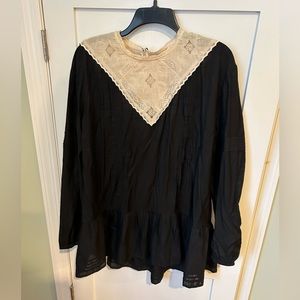 Free People long sleeve peplum blouse
